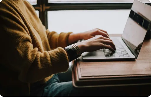 A person using a computer
